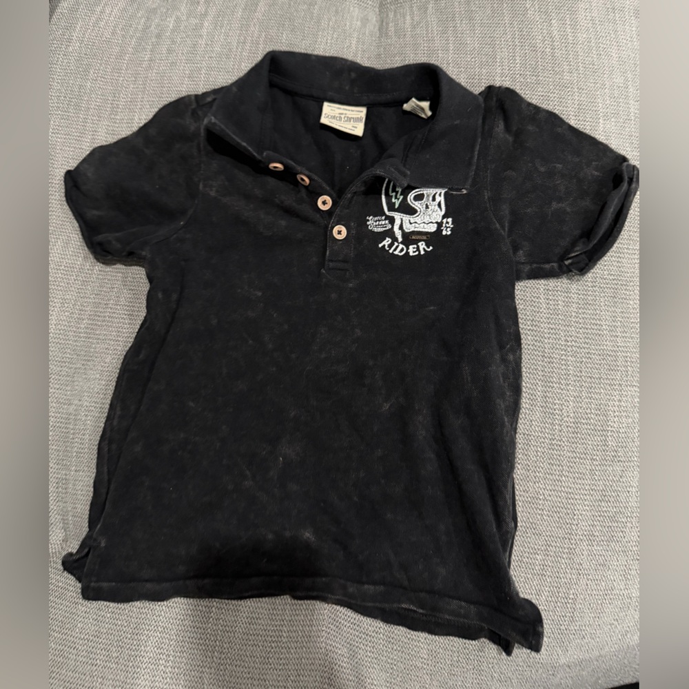 Scotch Shrunk Kids Black Polo Shirt-size 4t